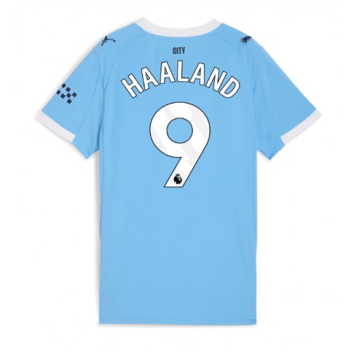 Manchester City Erling Haaland #9 Dámské Domácí Dres 2025-26 Krátký Rukáv Manchester City Erling Haaland #9 Dámské Domácí Dres 2025-26 Krátký Rukáv